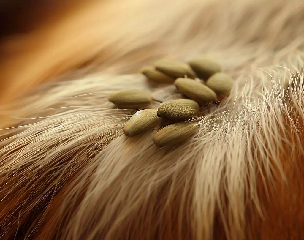 semillas adheridas al pelaje de un animal